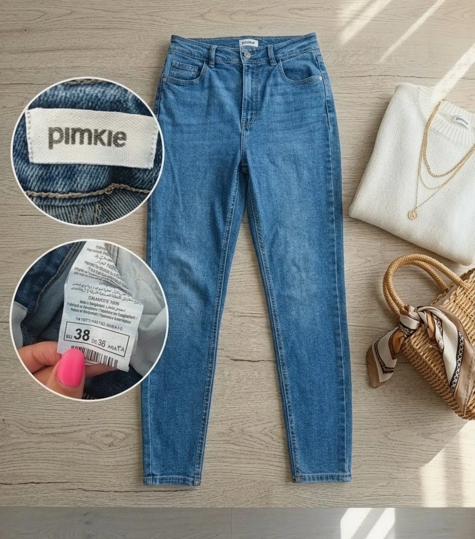 Jeans Skinny Pimkie – Azul Médio (Tam. 38)